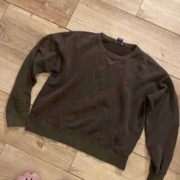 Ralph Lauren Deep Charcoal/Navy Crew Neck Sweatshirt Size Large - Picture 1 of 5